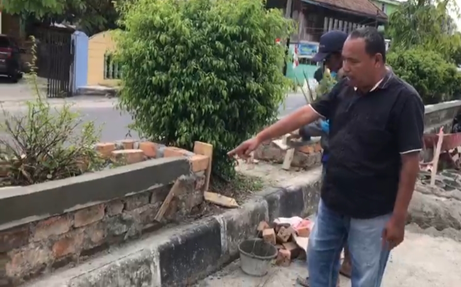 Rehab Taman Double Road Terindikasi Curi Volume dan Gunakan Material Ditempat