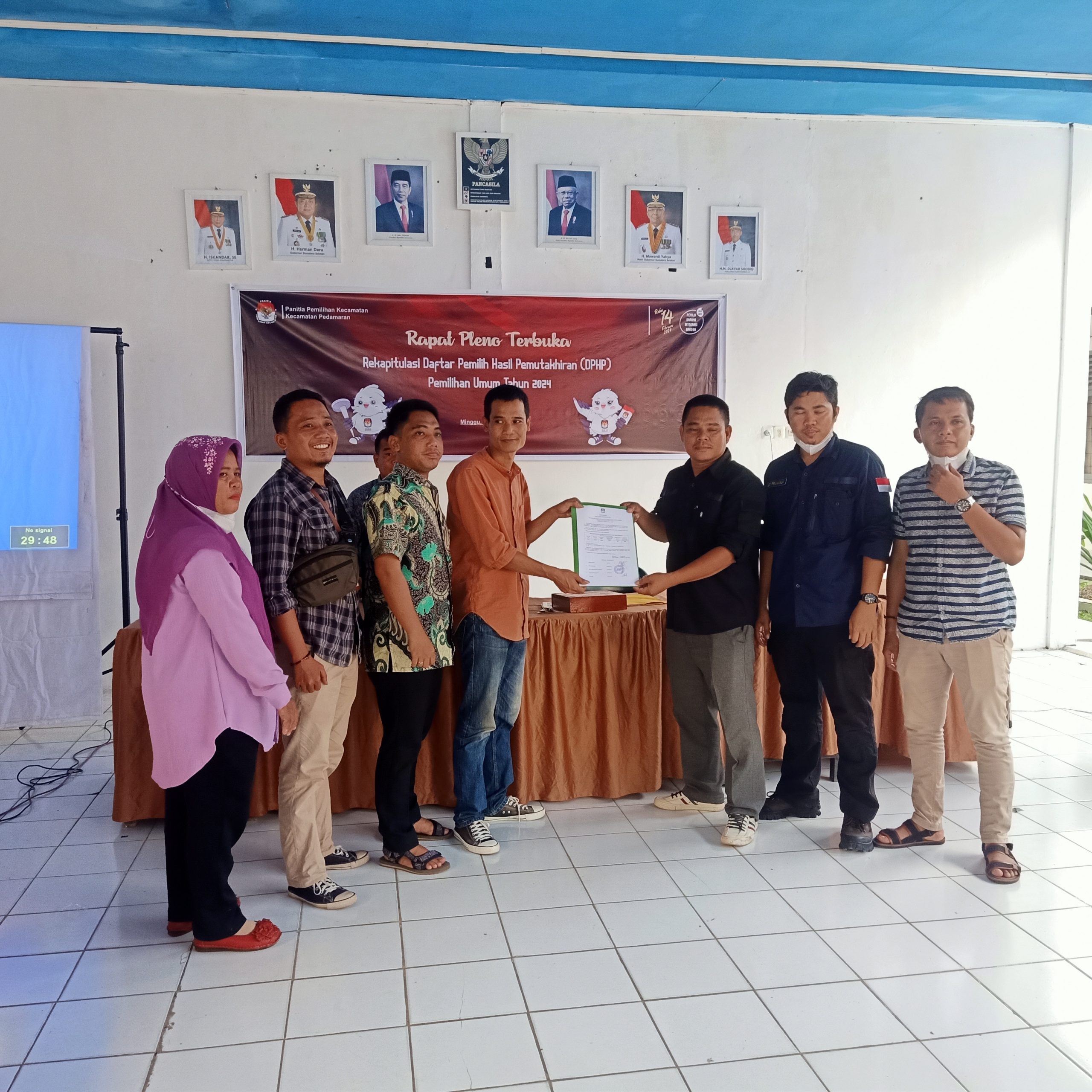 PPK Pedamaran Gelar Rapat Pleno Terbuka Rekapitulasi DPHP Pemilu 2024