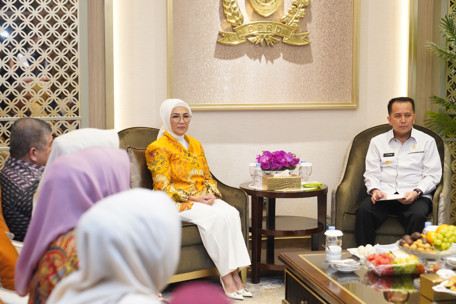 Ketua DPRD Sumsel, R.A. Anita Noeringhati Terima Anjangsana Pj Gubernur 