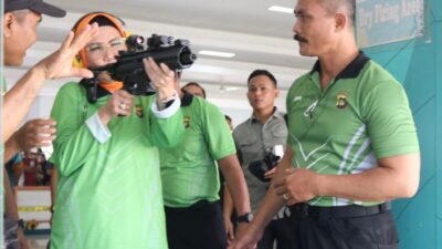 Ketua DPRD Sumsel Anita Noeringhati Hadiri Kejuaraan Menembak Piala Kapolda Sumsel
